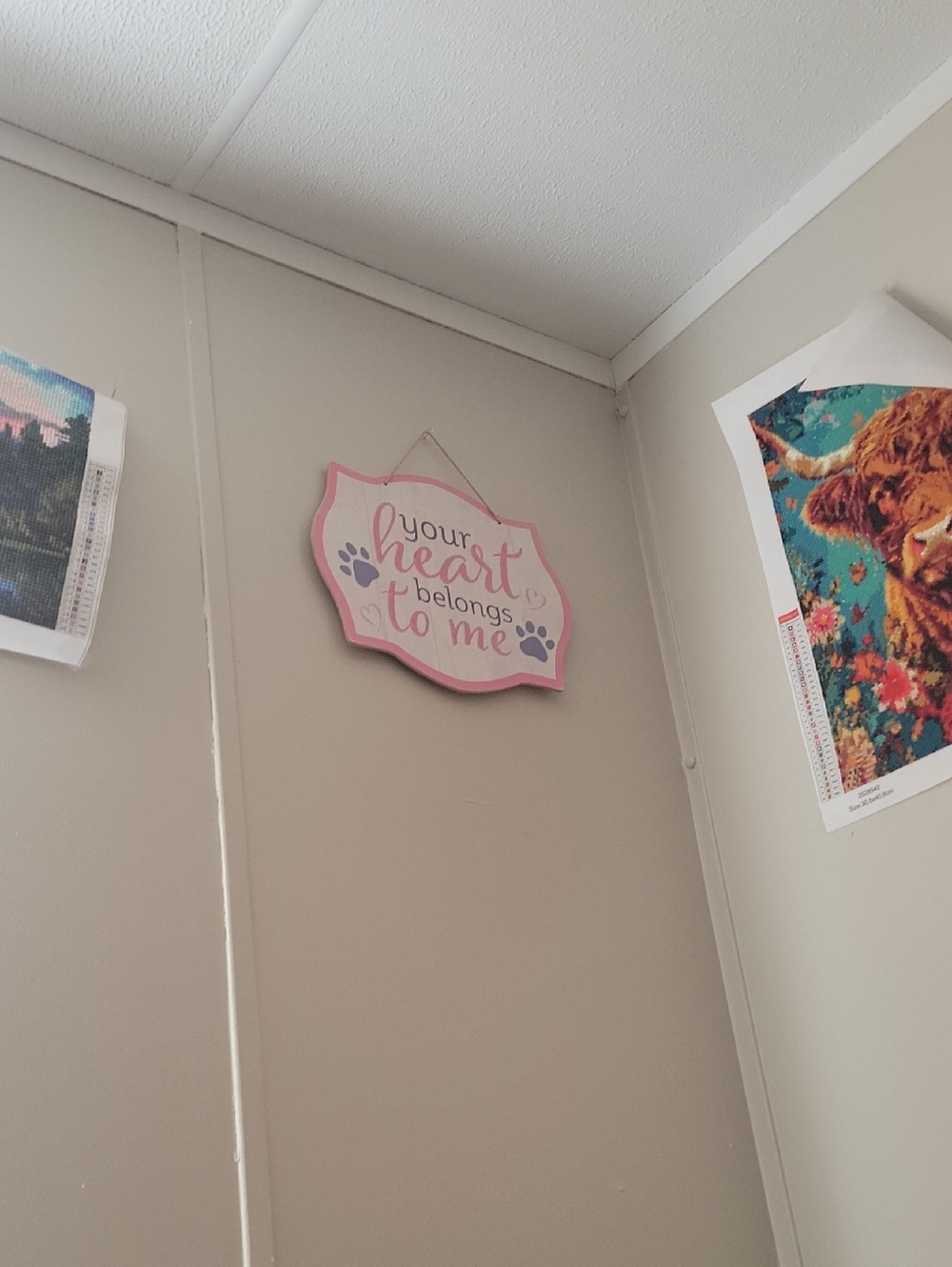 Pink Pet Wall Sign "Your Heart Belongs to Me"